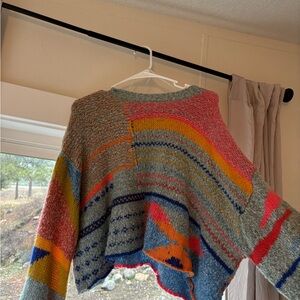 moon & madison Multicolor Patchwork Sweater